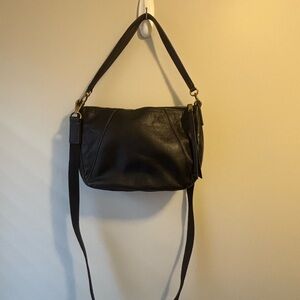 Fossil Black Leather Shoulder Bag